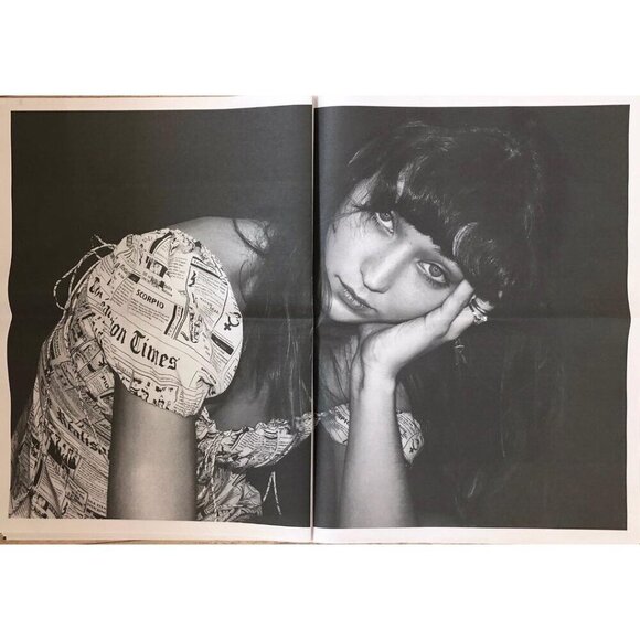 💕REALISATION PAR💕 Venus Babydoll Mini Dress ~ Pink Newspaper Print XS Y2K 90s - Picture 4 of 16